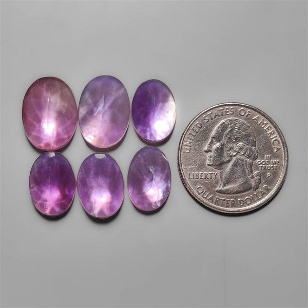 Rose Cut Amethyst And Mother Of Pearl Doublet