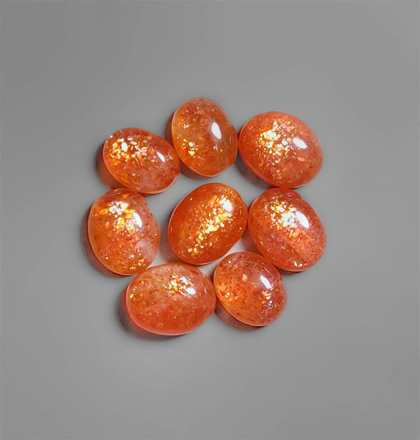 High Grade Confetti Sunstone Cabochons Lot