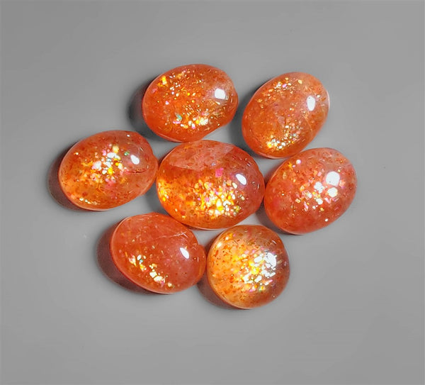 High Grade Confetti Sunstone Cabochons Lot