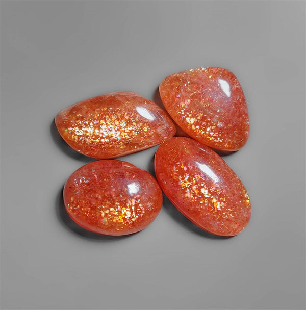 High Grade Confetti Sunstone Cabochons Lot