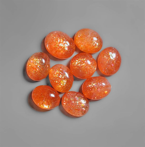 High Grade Confetti Sunstone Cabochons Lot