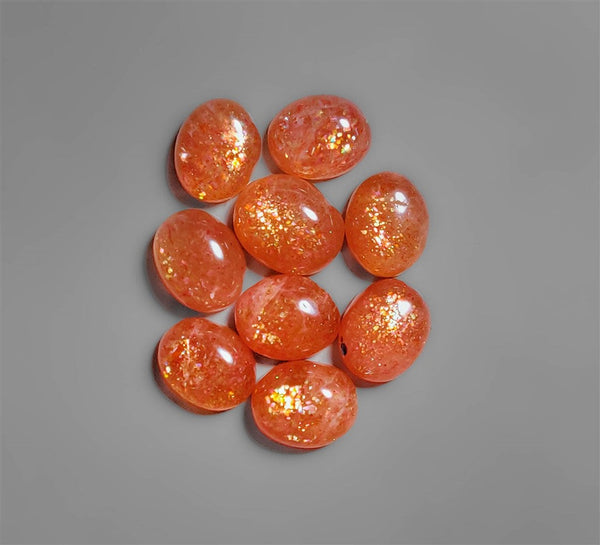 High Grade Confetti Sunstone Cabochons Lot