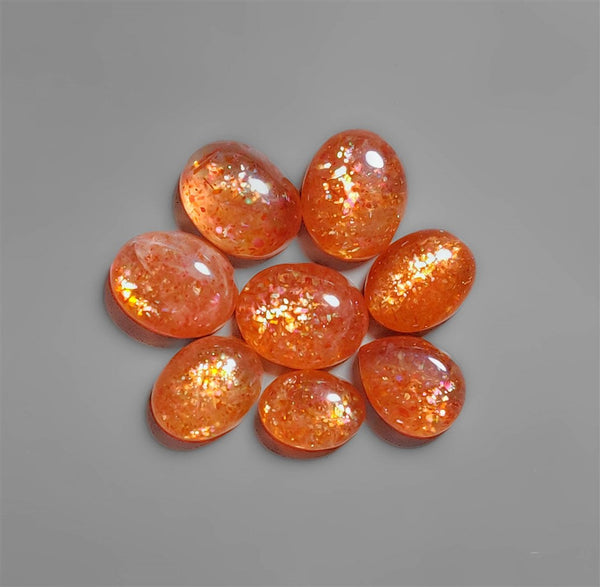 High Grade Confetti Sunstone Cabochons Lot