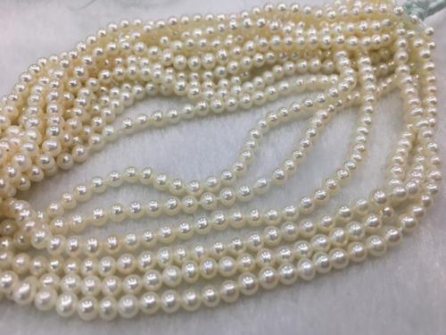 Fresh Water Pearl Beads Line 3.5 MM NEAR ROUND-3067