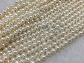 Fresh Water Pearl Beads Line 3.5 MM NEAR ROUND