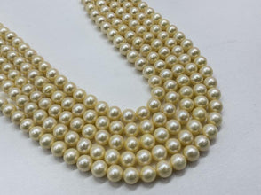 Fresh Water Pearl Beads Line 7 MM ROUND-3086