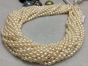 Fresh Water Pearl Beads Line 3.5-4 MM RICE-3068