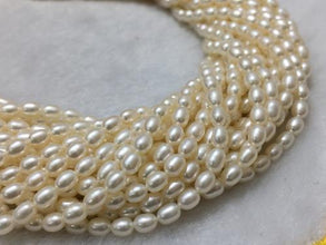 Fresh Water Pearl Beads Line 3.5-4 MM RICE