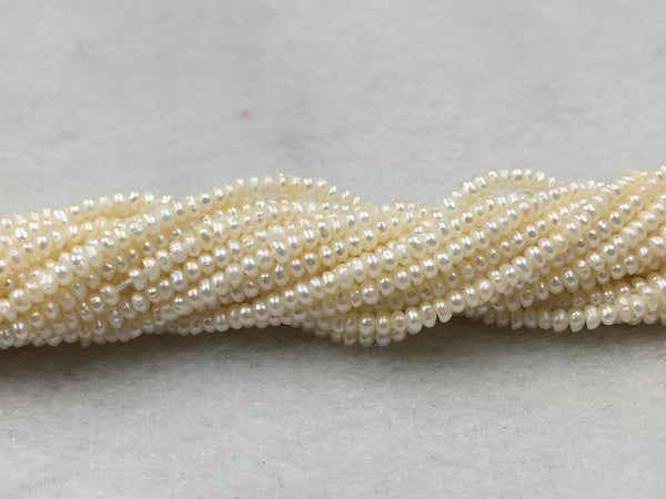 Fresh Water Pearl Beads Line 2 MM BUTTON-3090