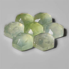 Rose Cut Prehnite Hexagons Lot