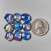 Honeycomb Cut Crystal And Dichroic Glass Doublets Lot