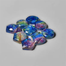 Honeycomb Cut Crystal And Dichroic Glass Doublets Lot