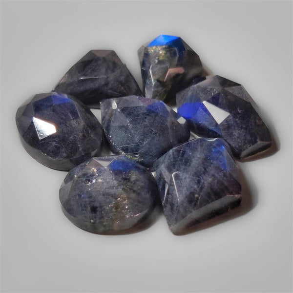 Rose Cut Dark Blue Finland Spectrolites  Lot