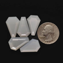 Step Cut White Moonstone Coffins Lot