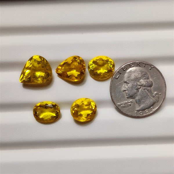 AAA Faceted Yellow Fluorites Lot