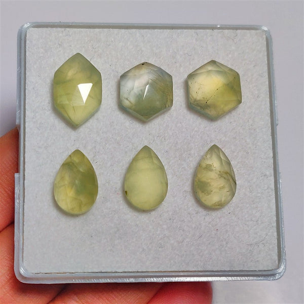 Rose Cut Prehnite Lot