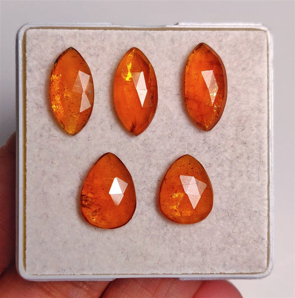 Rose Cut Orange Kyanites Lot