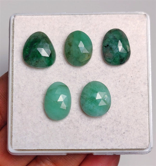 Rose Cut Emeralds Lot