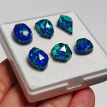 Rose Cut Crystal & Compressed Azurite Malachite Doublets Lot