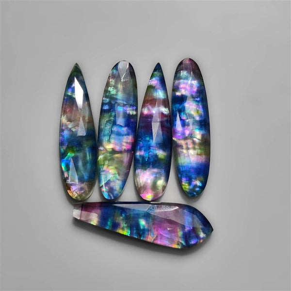 Rose Cut Dichroic Glass Doublet Lot