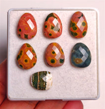 Checkerboard Cut Orbicular Ocean Jasper Lot