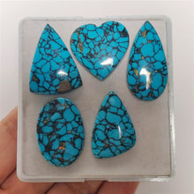 Compressed Spiderweb Turquoise Cabs Lot