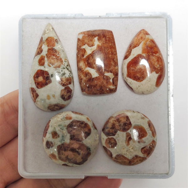 Garnet In Limestone Cabs Lot