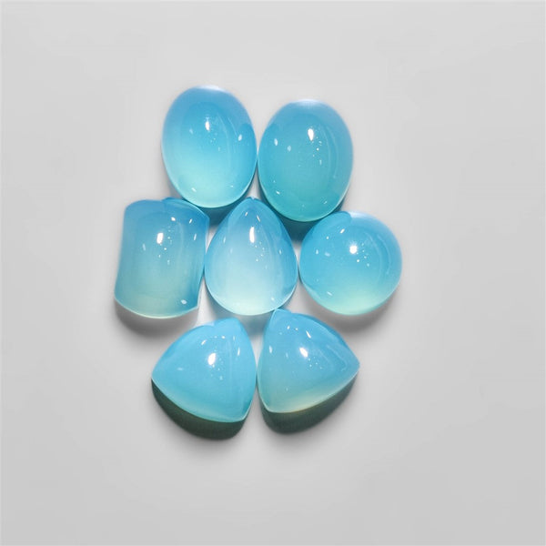 High Dome Paraiba Chalcedony Cabochons Lot