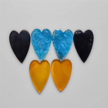 Mix Gemstone Hearts Lot (Apatite DB, Carnelian Agate & Black Onyx)