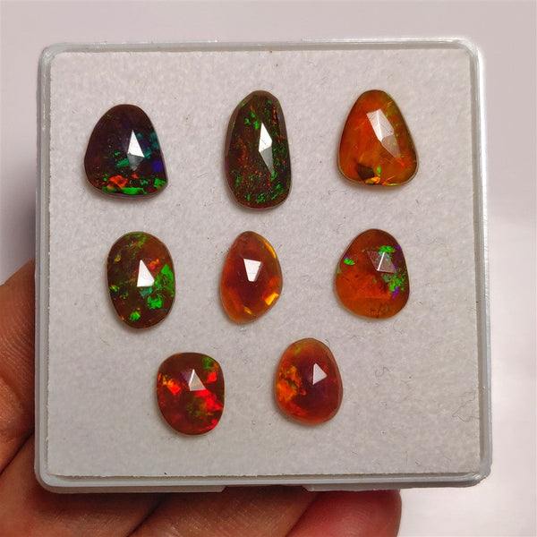 AAA Rose Cut Ethiopian Black Welo Opals Lot (Heated)