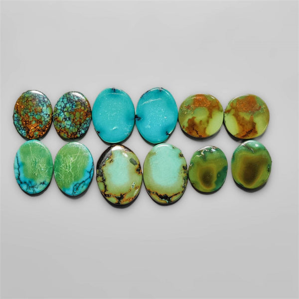 Hubei Turquoise Cabochons Lot