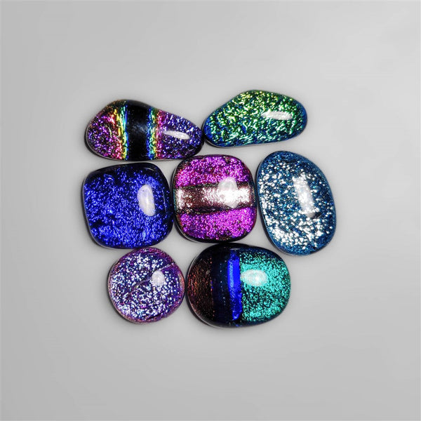 Dichroic Glass Cabochons Lot