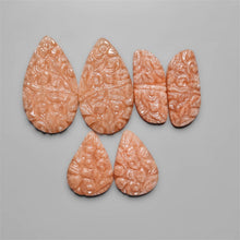 Peach Amazonite Mughal Carvings Lot