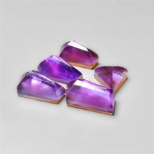 Step Cut Amethyst And Mother Of Pearl Doublet