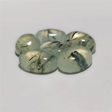 Black Tourmalinated Prehnite Cabochons Lot