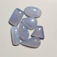 Select Gemmy Namibian Blue Chalcedony Cabochons Lot