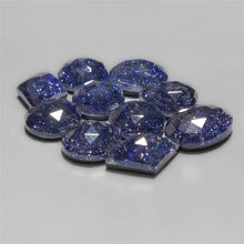 Rose Cut Crystal And Blue Goldstone Doublets lot