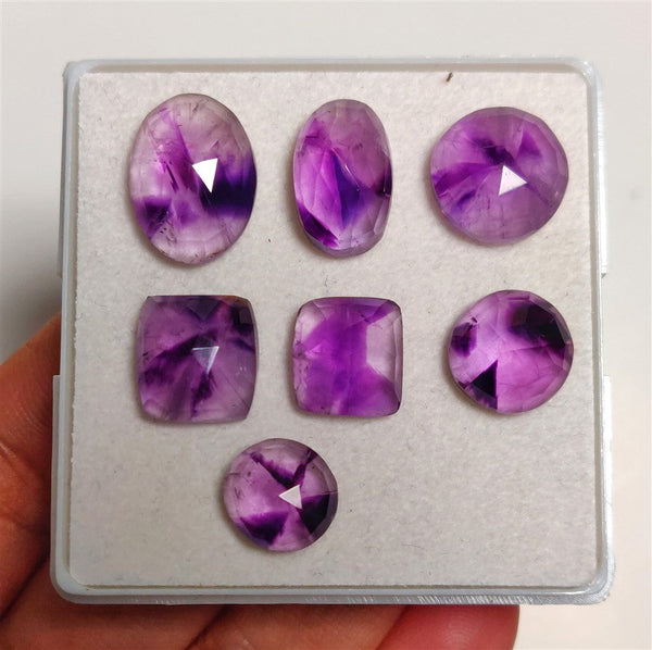 Rose Cut Trapiche Amethyst Lot