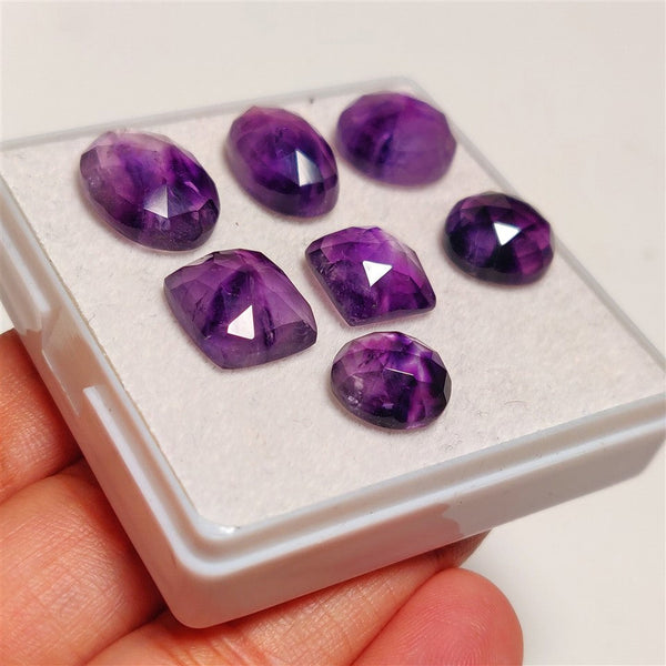 Rose Cut Trapiche Amethyst Lot