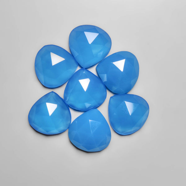 Rose Cut Blue Chalcedony Lot