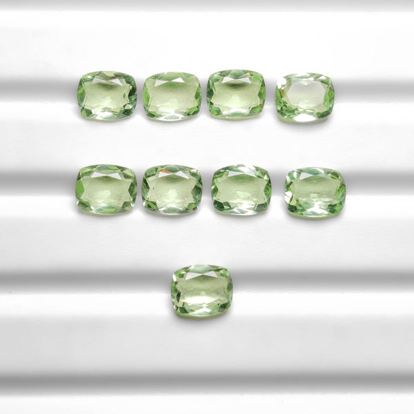 Faceted Green Prasiolites Lot (Calibrated) Aka Green Amethyst