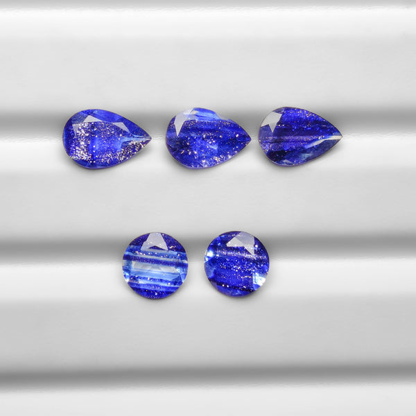 Faceted Blue Goldstones Lot