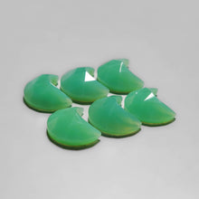 Rose Cut Gemmy Chrysoprase Crescents Lot