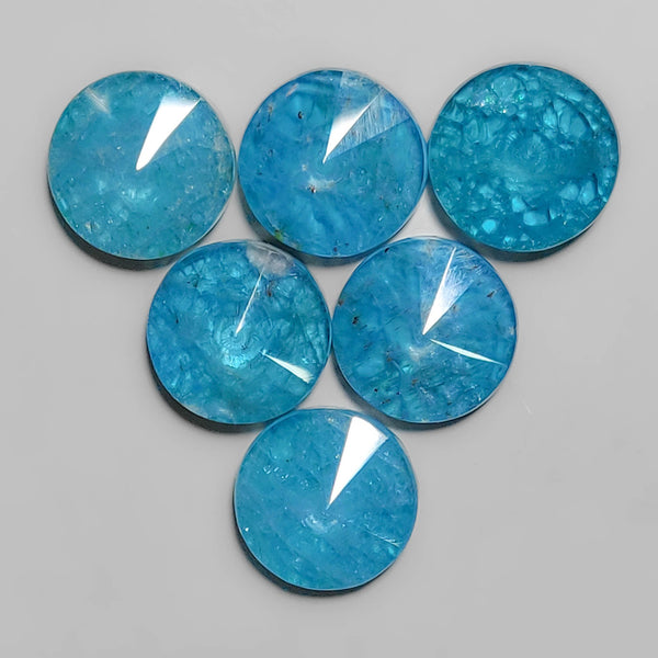 Radial Cut Crystal And Neon Apatite Doublet