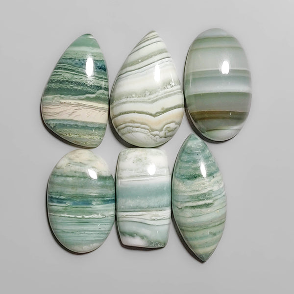 Saturn Chalcedony Cabochons Lot