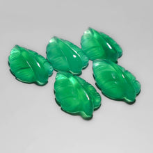 Handcarved Zimbabwe Chrome Chalcedony Leaves Lot