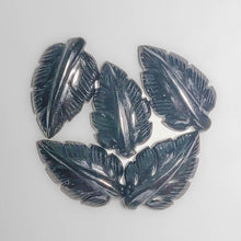 Handcarved Black Spinel Leaves Lot