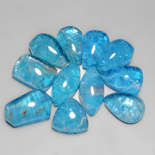 Crystal And Neon Apatite Doublet Cabochons Lot