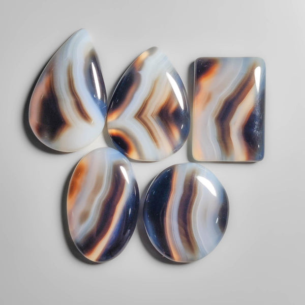 Tuxedo Agate Cabochons Lot