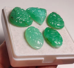 Australian Chrysoprase Mughal Carvings Lot